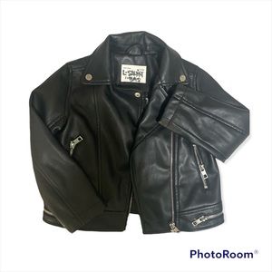 Faux leather black jacket.